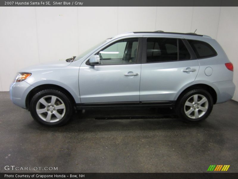 Silver Blue / Gray 2007 Hyundai Santa Fe SE