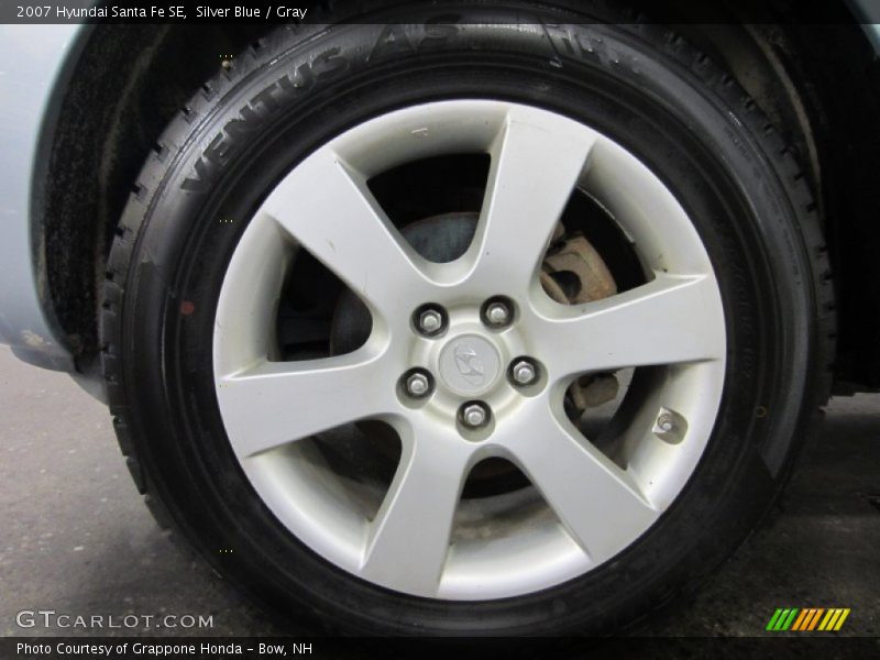 Silver Blue / Gray 2007 Hyundai Santa Fe SE