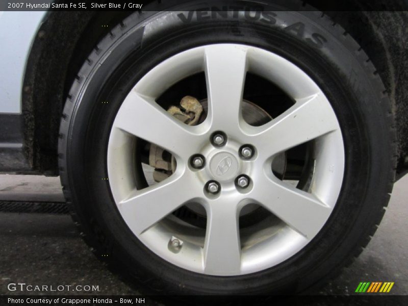 Silver Blue / Gray 2007 Hyundai Santa Fe SE