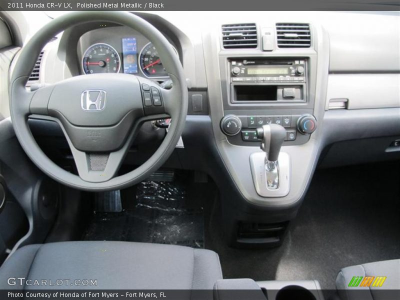 Polished Metal Metallic / Black 2011 Honda CR-V LX