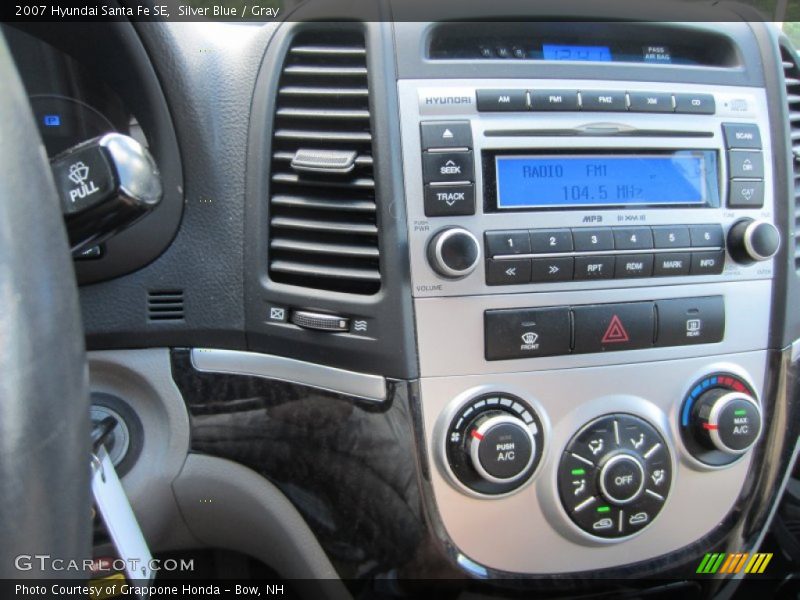 Silver Blue / Gray 2007 Hyundai Santa Fe SE