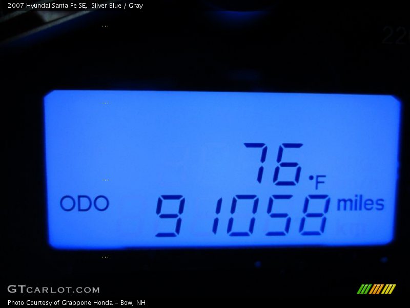 Silver Blue / Gray 2007 Hyundai Santa Fe SE