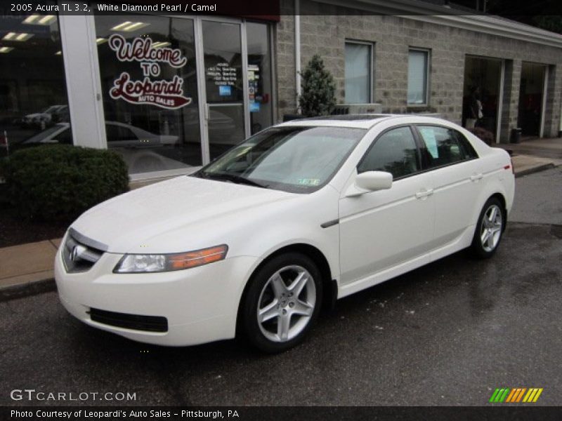 White Diamond Pearl / Camel 2005 Acura TL 3.2