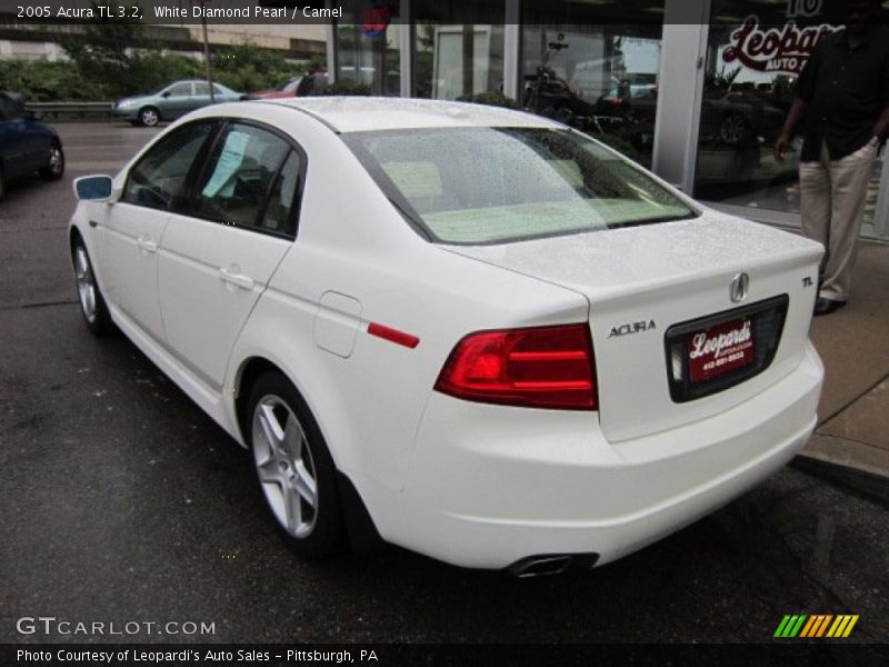 White Diamond Pearl / Camel 2005 Acura TL 3.2