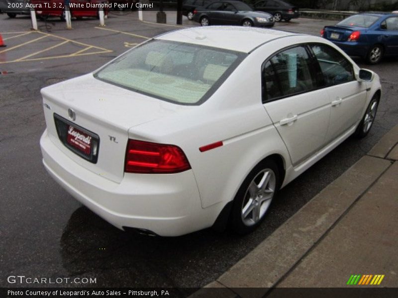 White Diamond Pearl / Camel 2005 Acura TL 3.2