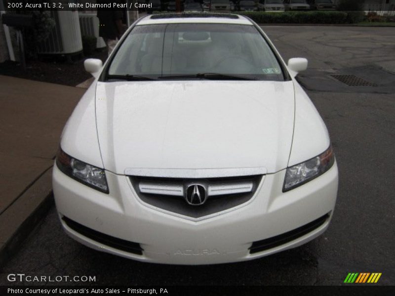 White Diamond Pearl / Camel 2005 Acura TL 3.2