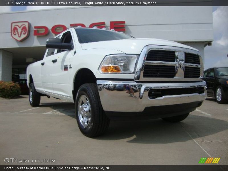 Bright White / Dark Slate/Medium Graystone 2012 Dodge Ram 3500 HD ST Crew Cab 4x4