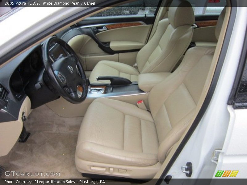 White Diamond Pearl / Camel 2005 Acura TL 3.2