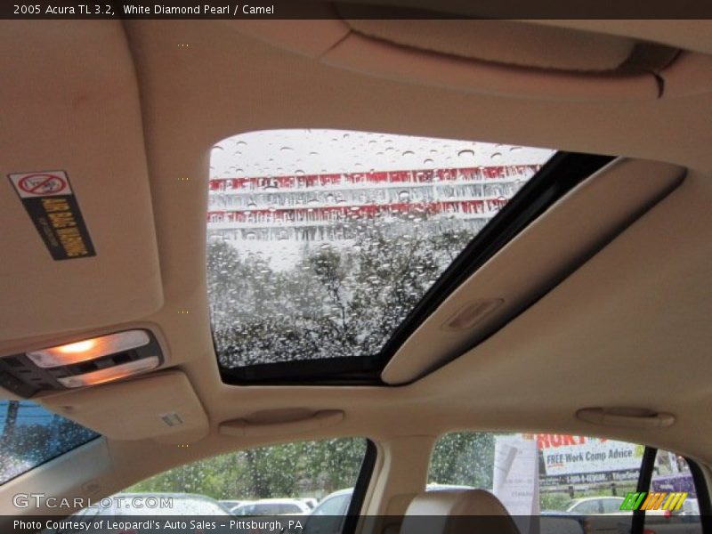White Diamond Pearl / Camel 2005 Acura TL 3.2