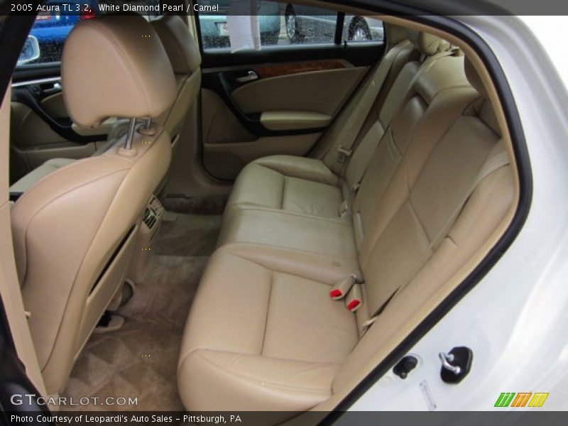 White Diamond Pearl / Camel 2005 Acura TL 3.2