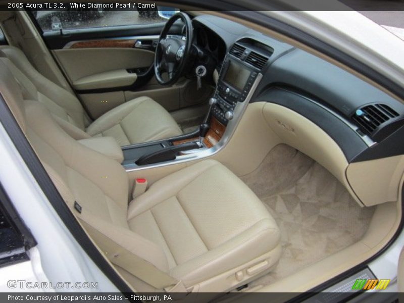 White Diamond Pearl / Camel 2005 Acura TL 3.2