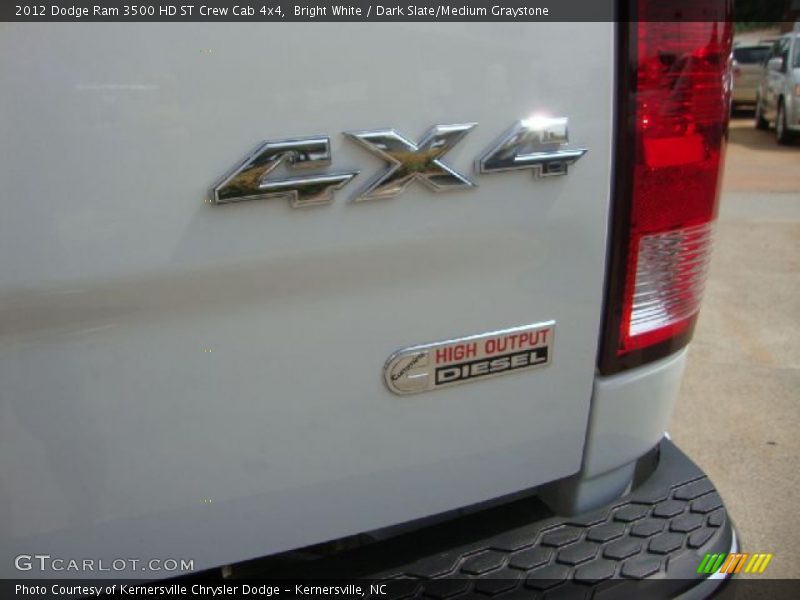 Bright White / Dark Slate/Medium Graystone 2012 Dodge Ram 3500 HD ST Crew Cab 4x4