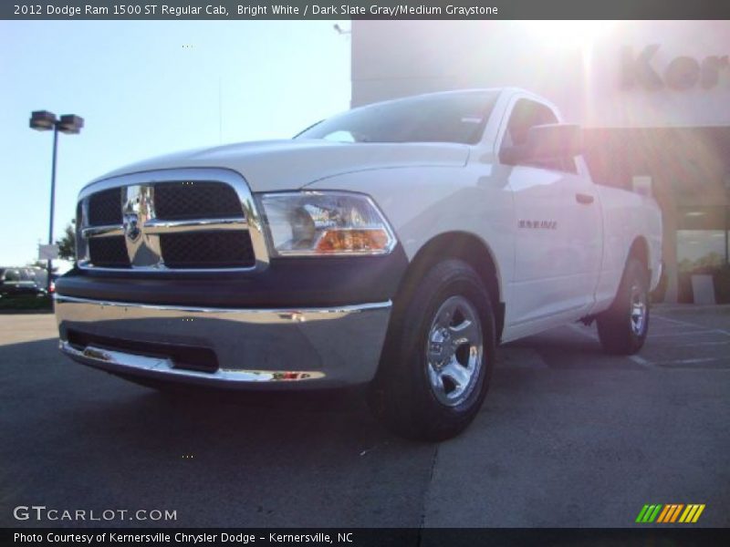 Bright White / Dark Slate Gray/Medium Graystone 2012 Dodge Ram 1500 ST Regular Cab