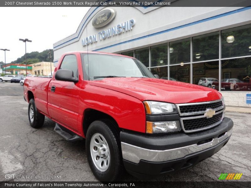 Victory Red / Dark Charcoal 2007 Chevrolet Silverado 1500 Work Truck Regular Cab 4x4