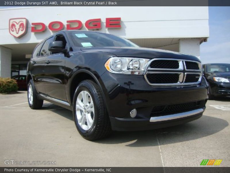 Brilliant Black Crystal Pearl / Black 2012 Dodge Durango SXT AWD