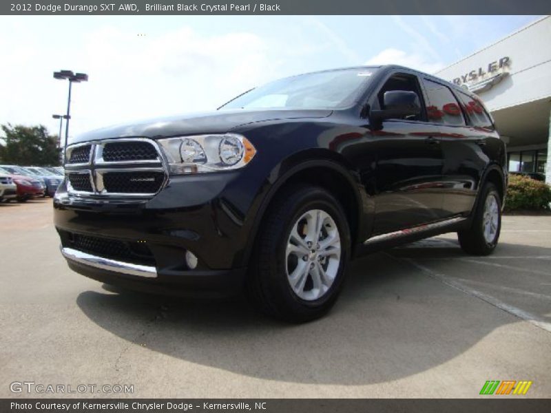 Brilliant Black Crystal Pearl / Black 2012 Dodge Durango SXT AWD