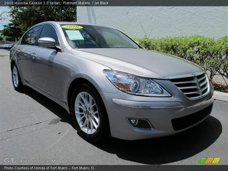Platinum Metallic / Jet Black 2010 Hyundai Genesis 3.8 Sedan