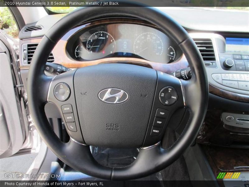 Platinum Metallic / Jet Black 2010 Hyundai Genesis 3.8 Sedan