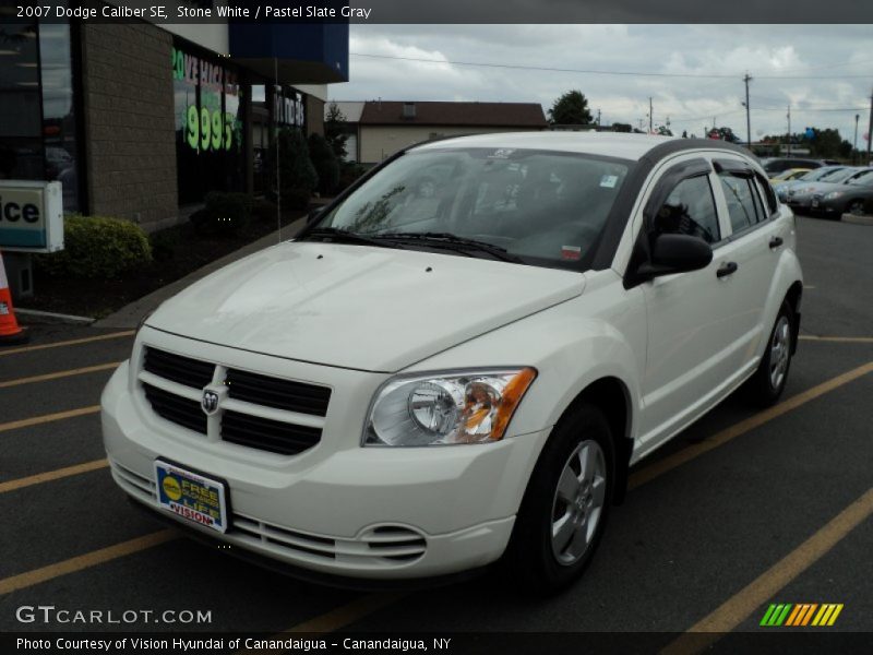 Stone White / Pastel Slate Gray 2007 Dodge Caliber SE
