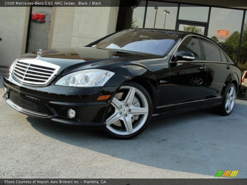 Black / Black 2008 Mercedes-Benz S 63 AMG Sedan