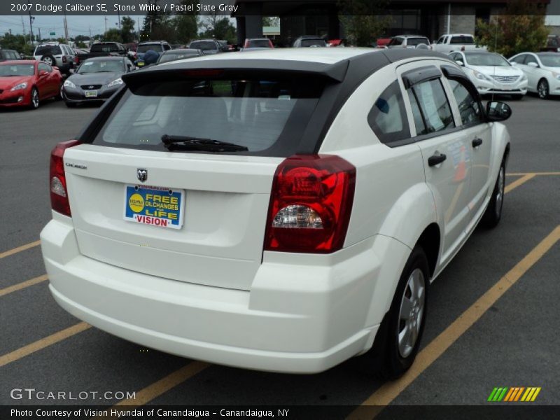 Stone White / Pastel Slate Gray 2007 Dodge Caliber SE