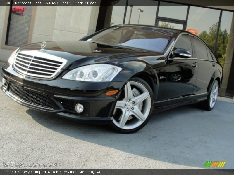 Black / Black 2008 Mercedes-Benz S 63 AMG Sedan