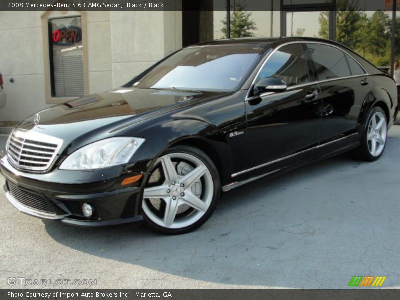 Black / Black 2008 Mercedes-Benz S 63 AMG Sedan