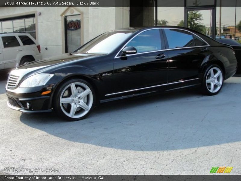 Black / Black 2008 Mercedes-Benz S 63 AMG Sedan