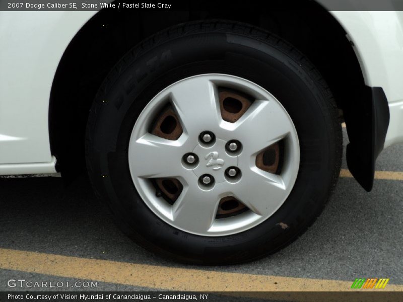 Stone White / Pastel Slate Gray 2007 Dodge Caliber SE
