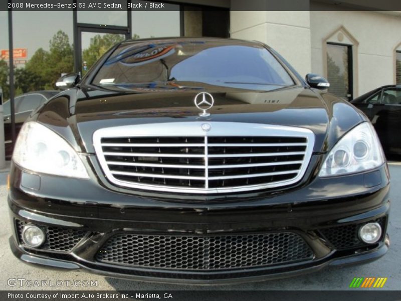 Black / Black 2008 Mercedes-Benz S 63 AMG Sedan