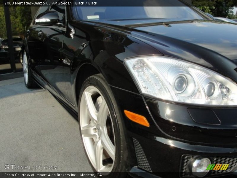 Black / Black 2008 Mercedes-Benz S 63 AMG Sedan