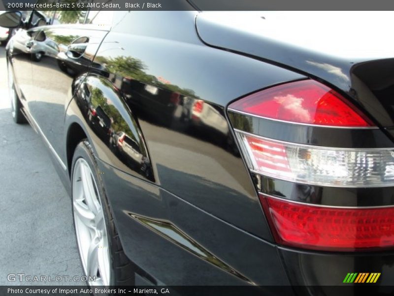 Black / Black 2008 Mercedes-Benz S 63 AMG Sedan