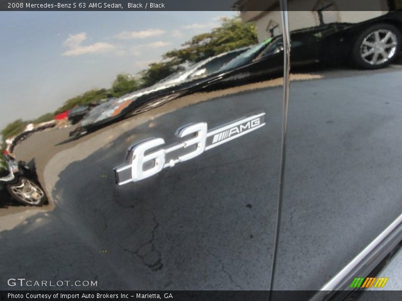 Black / Black 2008 Mercedes-Benz S 63 AMG Sedan