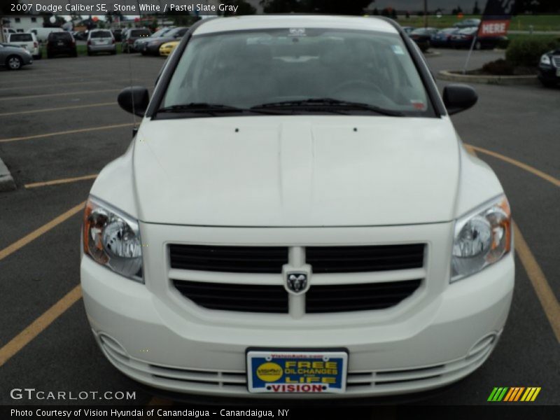 Stone White / Pastel Slate Gray 2007 Dodge Caliber SE