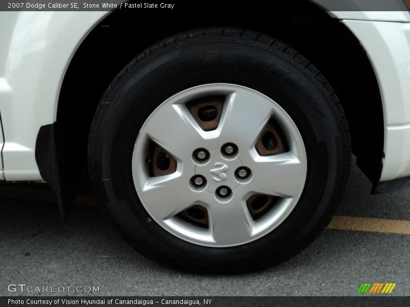 Stone White / Pastel Slate Gray 2007 Dodge Caliber SE