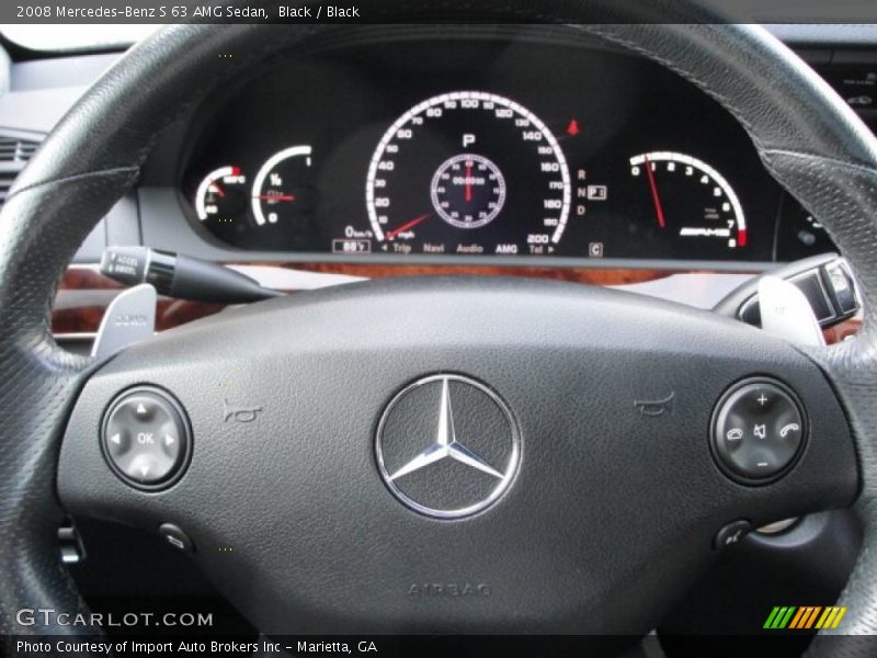 Black / Black 2008 Mercedes-Benz S 63 AMG Sedan