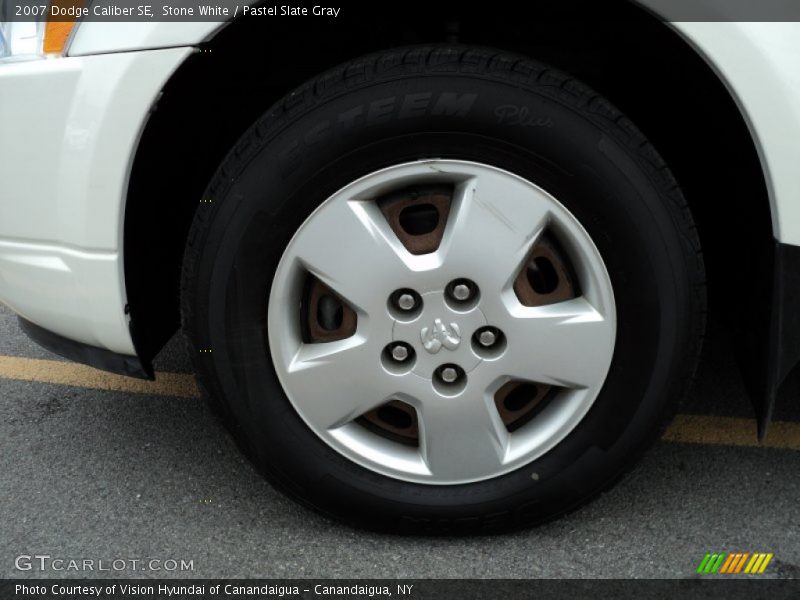 Stone White / Pastel Slate Gray 2007 Dodge Caliber SE