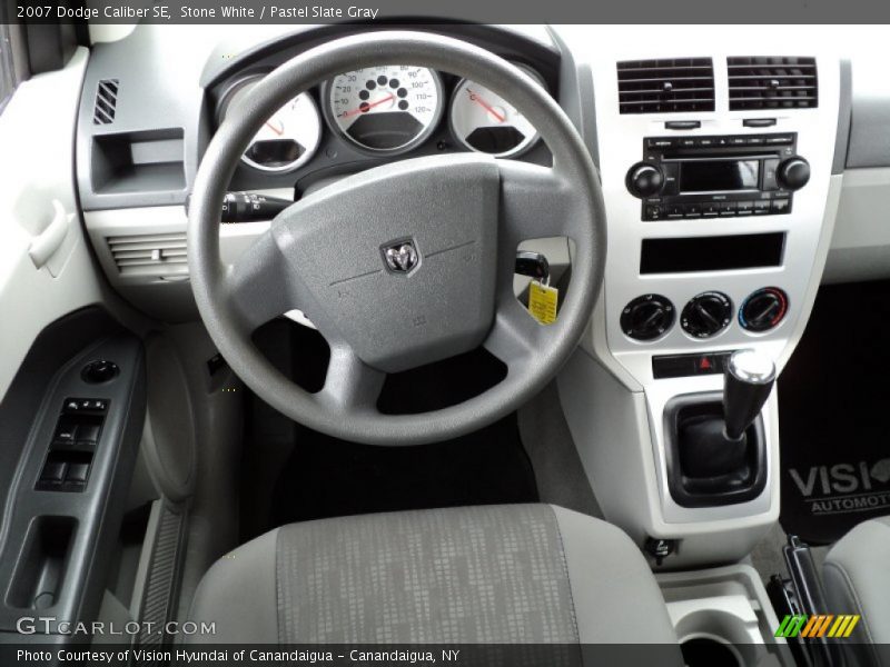 Stone White / Pastel Slate Gray 2007 Dodge Caliber SE