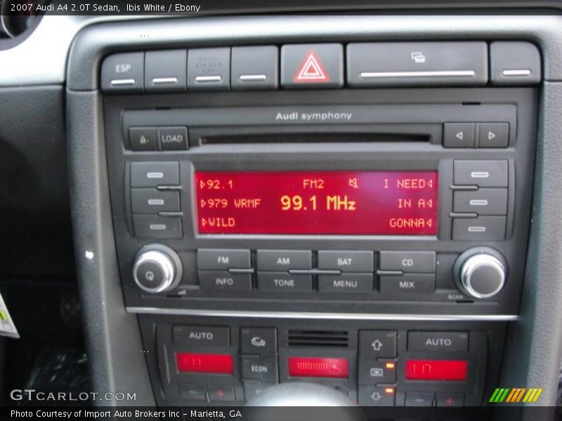 Ibis White / Ebony 2007 Audi A4 2.0T Sedan