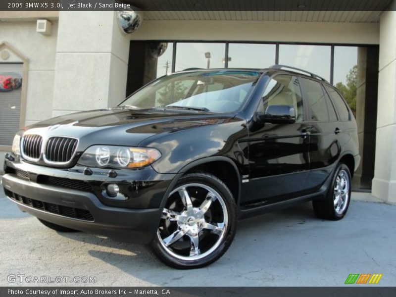 Jet Black / Sand Beige 2005 BMW X5 3.0i