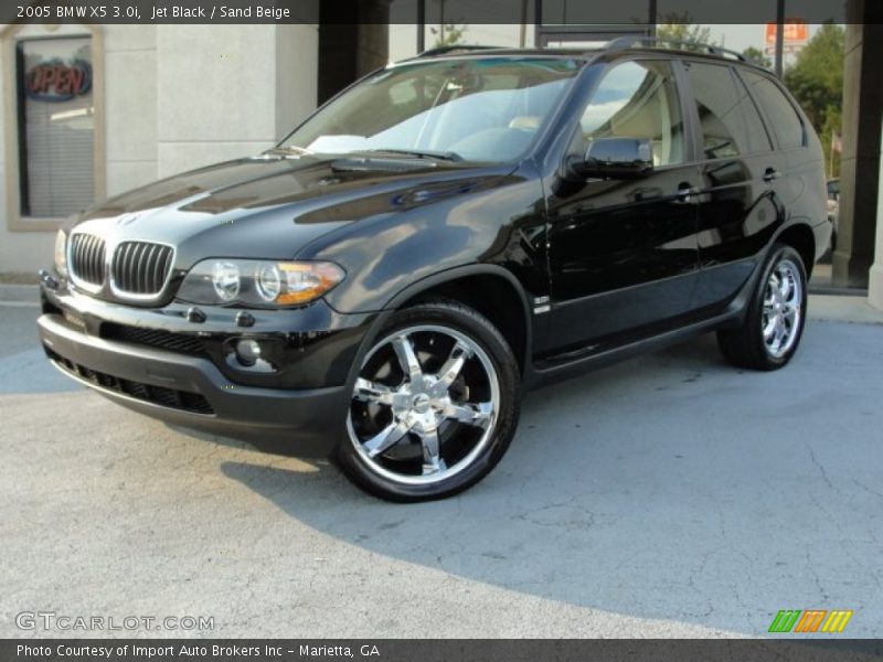 Jet Black / Sand Beige 2005 BMW X5 3.0i