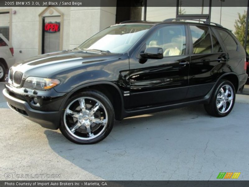 Jet Black / Sand Beige 2005 BMW X5 3.0i