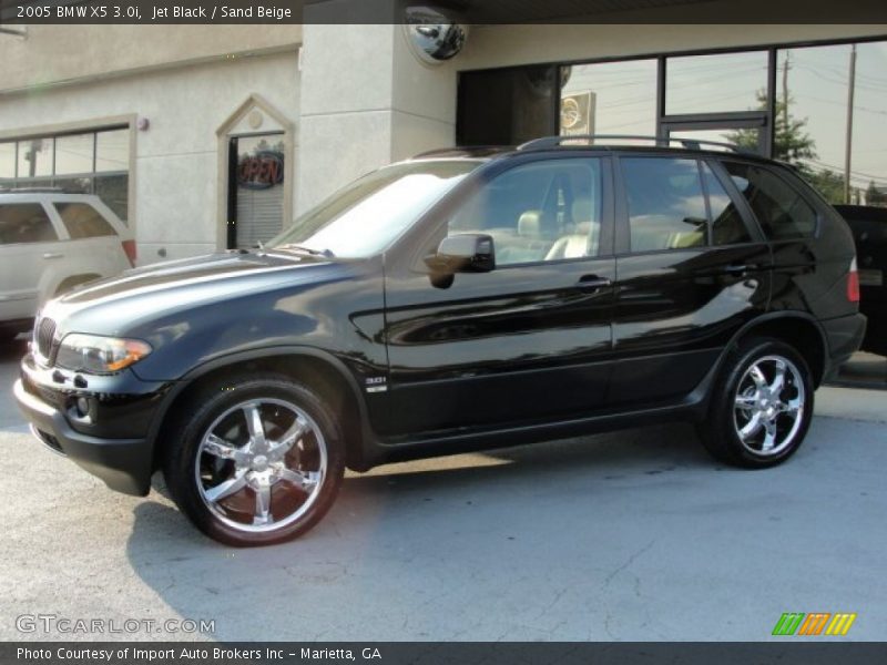 Jet Black / Sand Beige 2005 BMW X5 3.0i