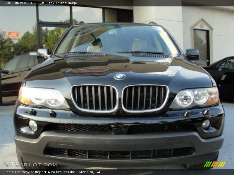 Jet Black / Sand Beige 2005 BMW X5 3.0i