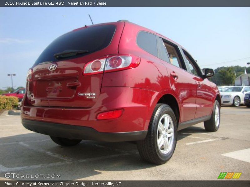 Venetian Red / Beige 2010 Hyundai Santa Fe GLS 4WD