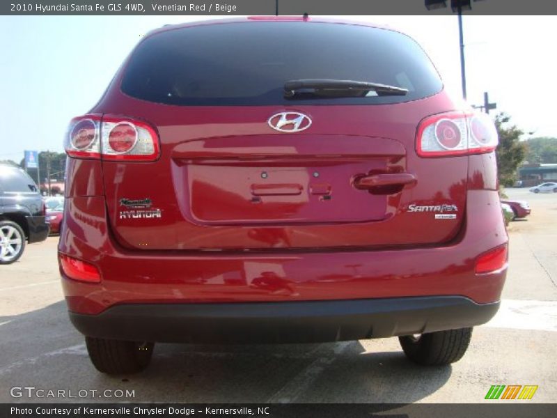 Venetian Red / Beige 2010 Hyundai Santa Fe GLS 4WD