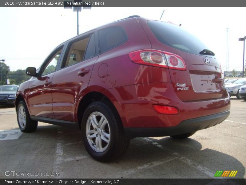 Venetian Red / Beige 2010 Hyundai Santa Fe GLS 4WD