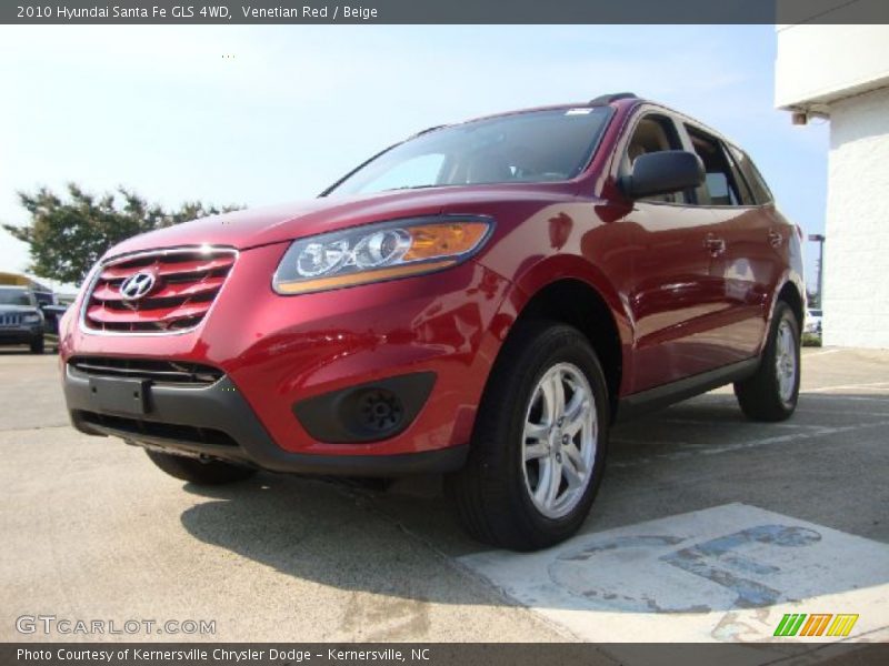 Venetian Red / Beige 2010 Hyundai Santa Fe GLS 4WD
