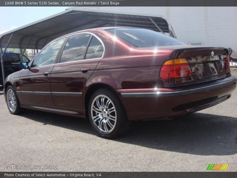 Canyon Red Metallic / Sand Beige 1998 BMW 5 Series 528i Sedan