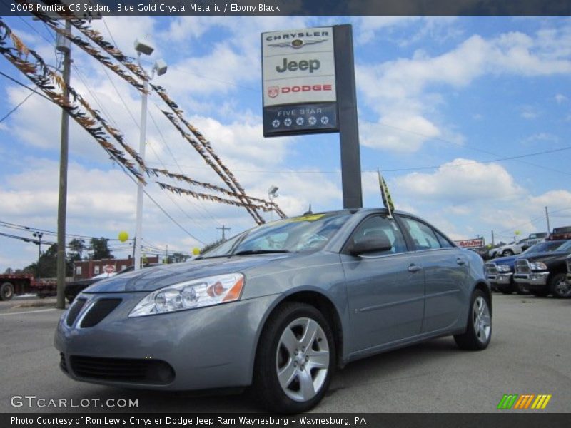 Blue Gold Crystal Metallic / Ebony Black 2008 Pontiac G6 Sedan